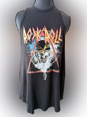 Black Graphic Rock 'N' Roll Muscle Tank Boutique “nobrand “ Size Small